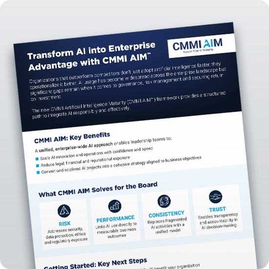 Transform AI into Enterprise Advantage with CMMI AIM