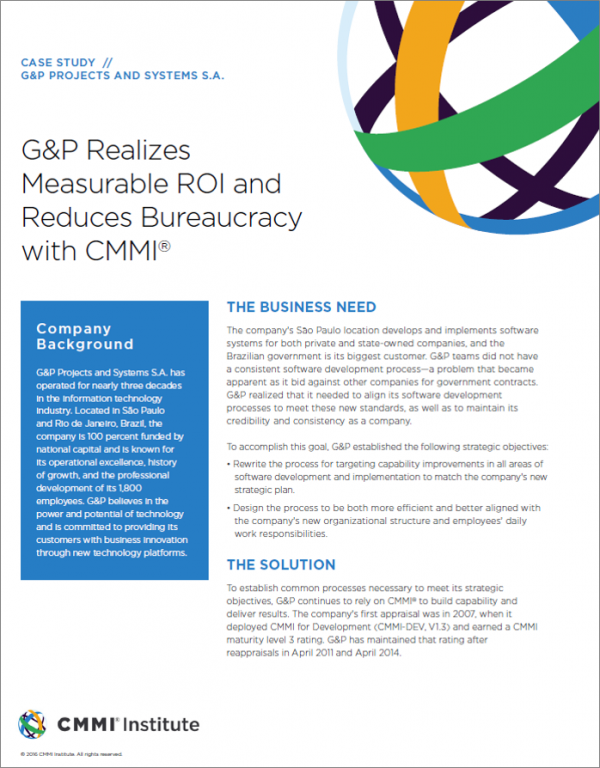 G&P Realizes Measurable ROI and Reduces Bureaucracy with CMMI