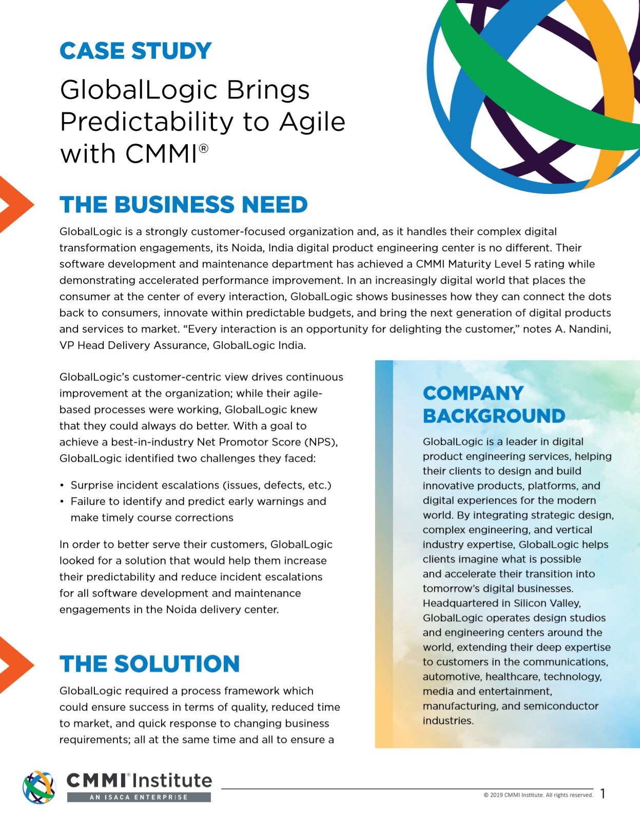 GlobalLogic Brings Predictability to Agile with CMMI
